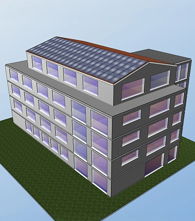 3D-Gebäudemodell im PV-Planer